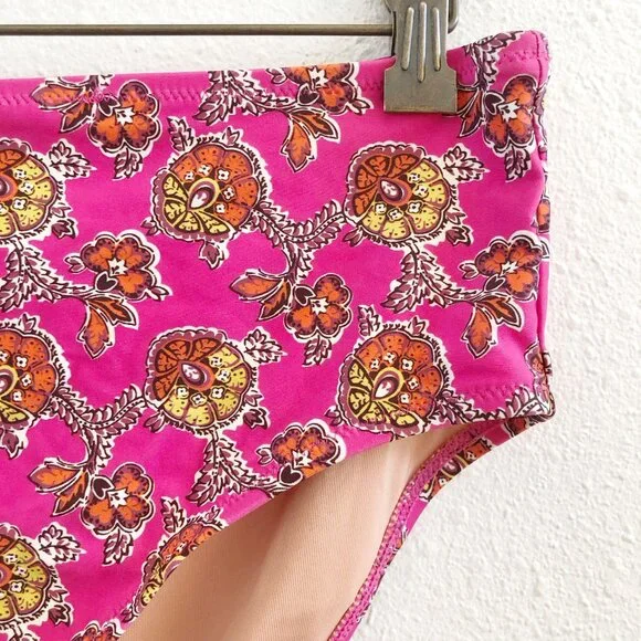 J. CREW High Rise Full Coverage Bikini Set In Ratti‎ Pink Size 38C/L - Picture 10 of 14